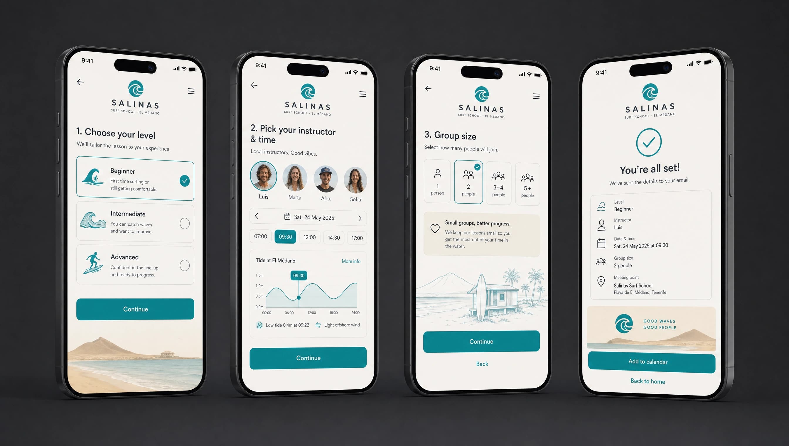 Salinas — App de reservas