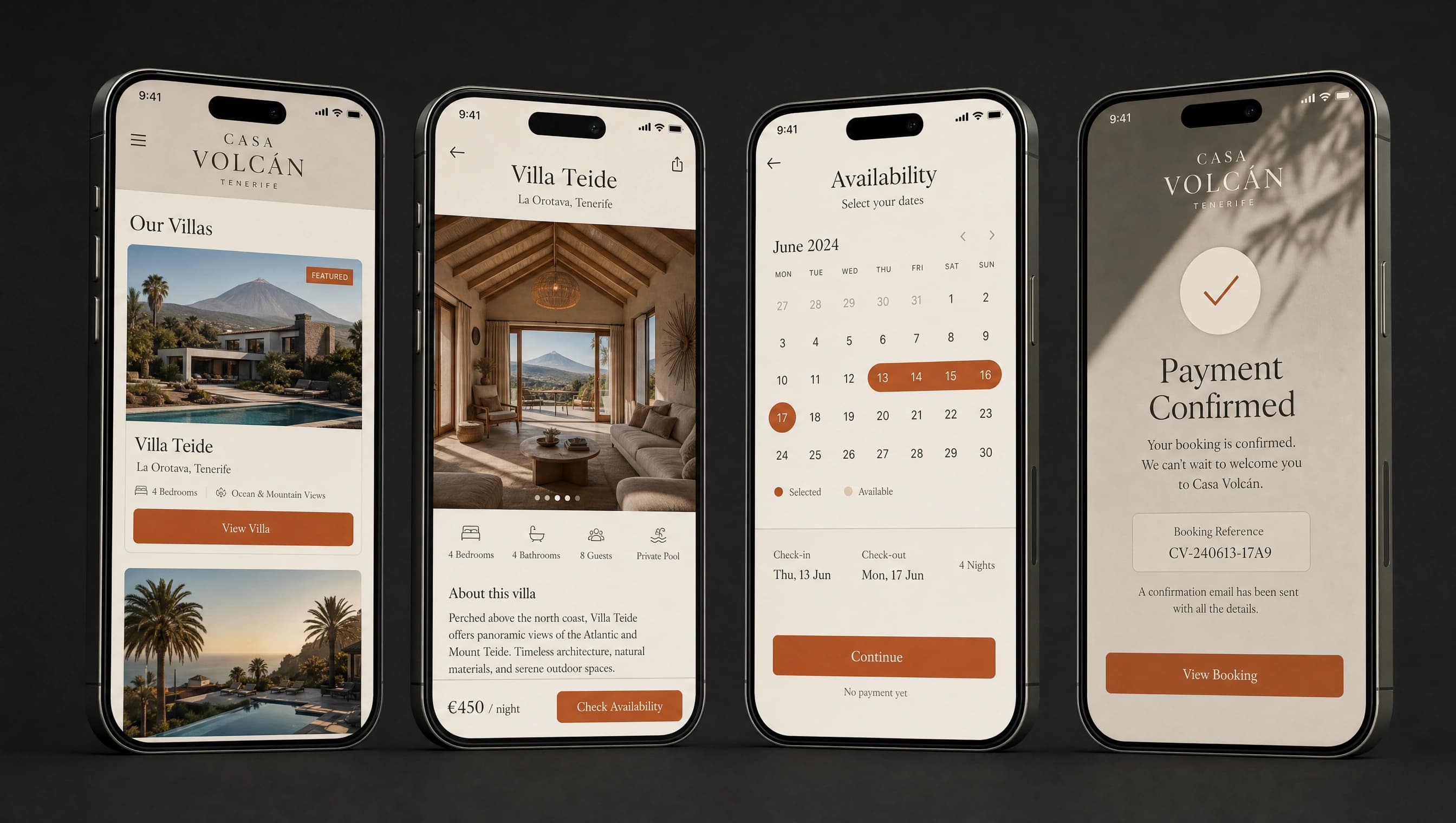 Casa Volcán — Бронь с телефона